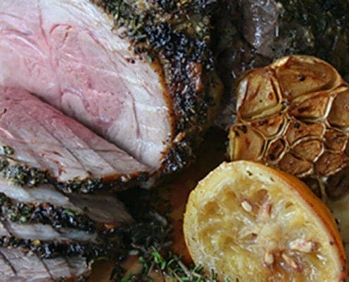 Garlic, Herb and Lemon Roasted Leg of Lamb