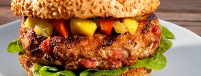 Caribbean Chicken Burger