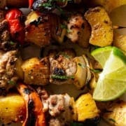 Caribbean Chicken Thigh Kebabs