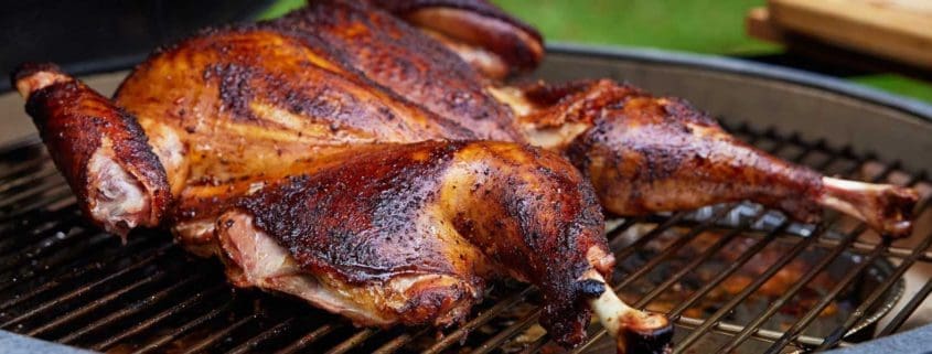 Bourbon-Brined Smoked Spatchcocked Turkey