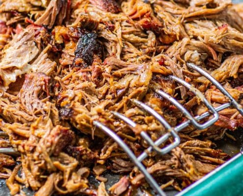 Barbecued Pork Shoulder with Carolina Sauce