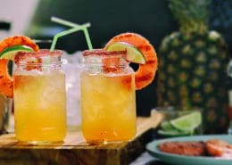 Grilled Pink Pineapple Margarita